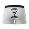 Caleçon Merci Athletisme - Humour Boxer Gris Passion Sport Idée Cadeau