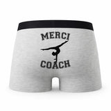Caleçon Merci Athletisme - Humour Boxer Gris Passion Sport Idée Cadeau