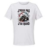Maillot de Sport Femme Quad J'peux Pas - T-Shirt Respirant Polyester Manches Courtes - Cadeau Sportive Anniversaire Noël Fête des Mères