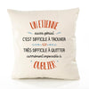 Housse de Coussin Premium Un Etienne Aussi génial - Coton Canvas Fairtrade Beige Idée Cadeau Décoration Canapé