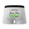 Caleçon Meilleur Beau - Papa de Tous Les Temps - Humour Boxer Gris Idée Cadeau
