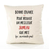 Housse de Coussin Premium Jumeau ça n'existe Pas Homme - Coton Canvas Fairtrade Beige Idée Cadeau Décoration Canapé 40x40
