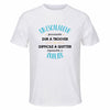 Maillot de Sport Homme pour Un Escaladeur Formidable Blanc - T-Shirt Respirant Polyester Manches Courtes - Cadeau Sportif Anniversaire Noël Fête des Pères