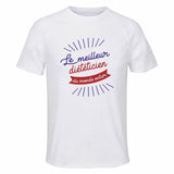Maillot de Sport Homme Dieteticien Meilleur Monde - T-Shirt Respirant Polyester Manches Courtes - Cadeau Sportif Anniversaire Noël Fête des Pères
