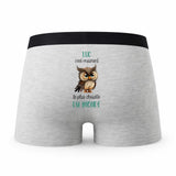 Caleçon Luc Le Plus Chouette - Humour Boxer Gris Idée Cadeau