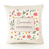 Housse de Coussin Femme Commerciale exceptionnelle Motif Floral déco Salon canapé Chambre Cadeau Femme Anniversaire noël Coussin décoratif Motif Floral