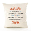 Housse de Coussin Premium Un Valentin Aussi génial - Coton Canvas Fairtrade Beige Idée Cadeau Décoration Canapé