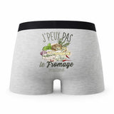 Caleçon Fromage - Humour Boxer Gris Idée Cadeau Passion