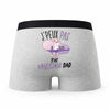 Caleçon The Walking Dad - Humour Boxer Gris Idée Cadeau Passion