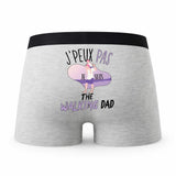 Caleçon The Walking Dad - Humour Boxer Gris Idée Cadeau Passion