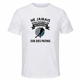 Maillot de Sport Homme Patinage Sexagenaire - T-Shirt Respirant Polyester Manches Courtes - Cadeau Sportif Anniversaire Noël Fête des Pères