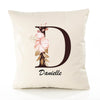 Housse de Coussin Premium Danielle Lettre - Coton Canvas Fairtrade Beige Idée Cadeau Décoration Canapé