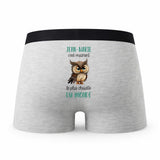Caleçon Jean-Marie Le Plus Chouette - Humour Boxer Gris Idée Cadeau