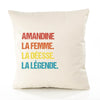 Housse de Coussin Premium Amandine la Déesse la Légende Vintage 2 - Coton Canvas Fairtrade Beige Idée Cadeau Décoration Canapé