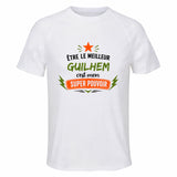 Maillot de Sport Homme Meilleur Guilhem Super Pouvoir Cadeau Anniversaire Noël Fête des Pères T-Shirt Respirant Polyester