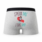 Caleçon Amp - Humour Boxer Gris Idée Cadeau Passion