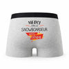 Caleçon Merci Snowboardeur Génial - Humour Boxer Gris Idée Cadeau