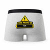 Caleçon Zone Privee De Luc - Humour Boxer Gris Idée Cadeau
