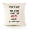 Housse de Coussin Premium Gervais ça n'existe Pas Homme - Coton Canvas Fairtrade Beige Idée Cadeau Décoration Canapé