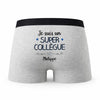 Caleçon Philippe Un Super Collègue - Humour Boxer Gris Idée Cadeau