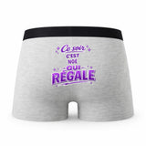 Caleçon Cest Noe Qui Régale - Humour Boxer Gris Idée Cadeau Fête des Pères