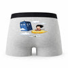 Caleçon Son Goku Tardis Docteur Who - Humour Boxer Gris Passion Idée Cadeau