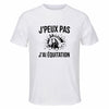 Maillot de Sport Homme Equitation J'peux Pas - T-Shirt Respirant Polyester Manches Courtes - Cadeau Sportif Anniversaire Noël Fête des Pères