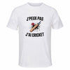 Maillot de Sport Homme Cricket J'peux Pas - T-Shirt Respirant Polyester Manches Courtes - Cadeau Sportif Anniversaire Noël Fête des Pères