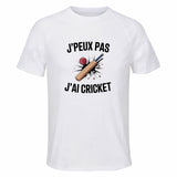 Maillot de Sport Homme Cricket J'peux Pas - T-Shirt Respirant Polyester Manches Courtes - Cadeau Sportif Anniversaire Noël Fête des Pères
