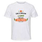 Maillot de Sport Homme Meilleur Loan Super Pouvoir Cadeau Anniversaire Noël Fête des Pères T-Shirt Respirant Polyester