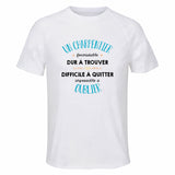 Maillot de Sport Homme pour Un Charpentier Formidable Blanc - T-Shirt Respirant Polyester Manches Courtes - Cadeau Sportif Anniversaire Noël Fête des Pères