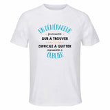 Maillot de Sport Homme pour Un Demenageur Formidable Blanc - T-Shirt Respirant Polyester Manches Courtes - Cadeau Sportif Anniversaire Noël Fête des Pères