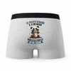 Caleçon Le Pilote Davion Panda Grain - Humour Boxer Gris Idée Cadeau