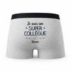 Caleçon Steven Un Super Collègue - Humour Boxer Gris Idée Cadeau