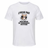 Maillot de Sport Homme Chihuahua J'peux Pas - T-Shirt Respirant Polyester Manches Courtes - Cadeau Sportif Anniversaire Noël Fête des Pères