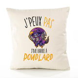 Housse de Coussin Premium pourdlard j'peux Pas Version Blanc - Coton Canvas Fairtrade Beige Idée Cadeau Décoration Canapé