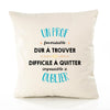 Housse de Coussin Premium Un Prof Impossible à Oublier - Coton Canvas Fairtrade Beige Idée Cadeau Décoration Canapé