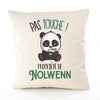 Housse de Coussin Premium Nolwenn Pas Touche Panda - Coton Canvas Fairtrade Beige Idée Cadeau Décoration Canapé 40x40