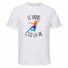 Maillot de Sport Homme Hand C'est La Vie - T-Shirt Respirant Polyester Manches Courtes - Cadeau Sportif Anniversaire Noël Fête des Pères