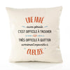 Housse de Coussin Premium Une Anaé Aussi géniale - Coton Canvas Fairtrade Beige Idée Cadeau Décoration Canapé