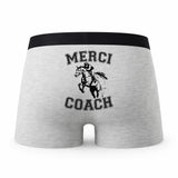Caleçon Merci Equitation - Humour Boxer Gris Passion Sport Idée Cadeau