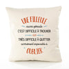 Housse de Coussin Premium Une Filleule Aussi géniale - Coton Canvas Fairtrade Beige Idée Cadeau Décoration Canapé