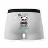 Caleçon Nathan Pas Touche Panda - Humour Boxer Gris Idée Cadeau