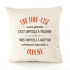 Housse de Coussin Premium Une Anne-Lise Aussi géniale - Coton Canvas Fairtrade Beige Idée Cadeau Décoration Canapé