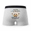 Caleçon Victor Agneau - Humour Boxer Gris Idée Cadeau