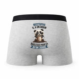 Caleçon Mustapha Panda Grain - Humour Boxer Gris Idée Cadeau