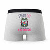 Caleçon Flamant Rose Flemme - Humour Boxer Gris Idée Cadeau Passion