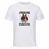 Maillot de Sport Homme Berger Allemand J'peux Pas - T-Shirt Respirant Polyester Manches Courtes - Cadeau Sportif Anniversaire Noël Fête des Pères