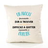 Housse de Coussin Premium Un Avocat Formidable - Coton Canvas Fairtrade Beige Idée Cadeau Décoration Canapé