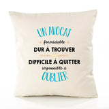 Housse de Coussin Premium Un Avocat Formidable - Coton Canvas Fairtrade Beige Idée Cadeau Décoration Canapé